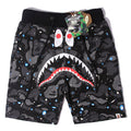 BAPE Space Camo Shark Sweat Shorts