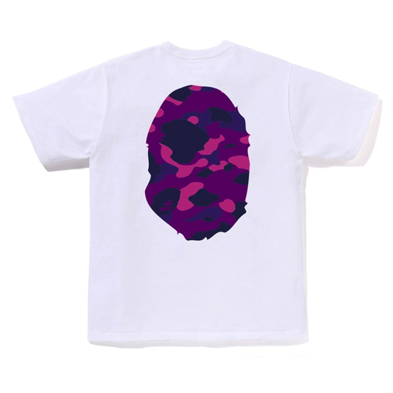 BAPE Color Camo Big Ape Head Tee purple