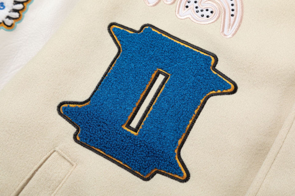 OFF WHITE Applique wool-blend bomber Jacket