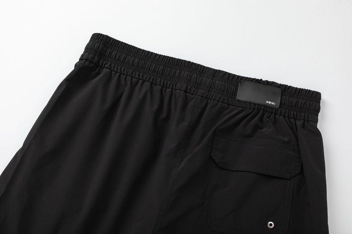 AMIRI Pool Cue Straight-Leg Mid-Length Logo-Print Swim Shorts