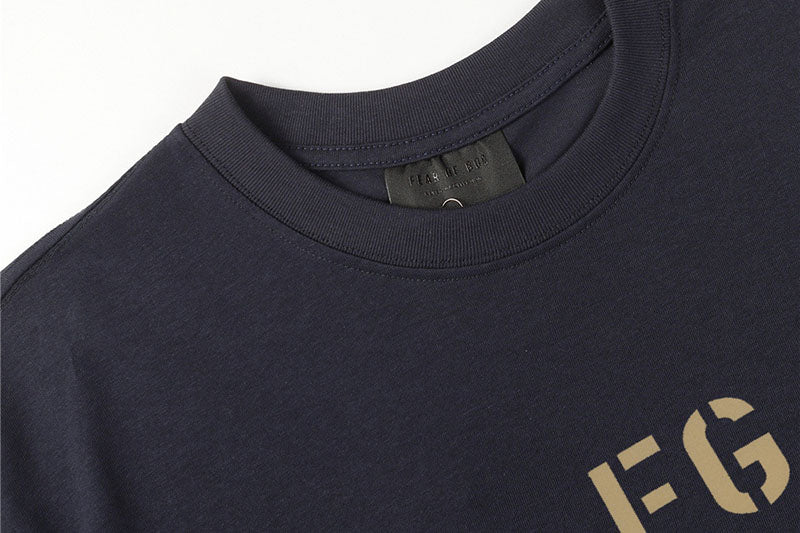 Fear of God "FG" Logo Printed T-Shirt – Red / Dark Blue