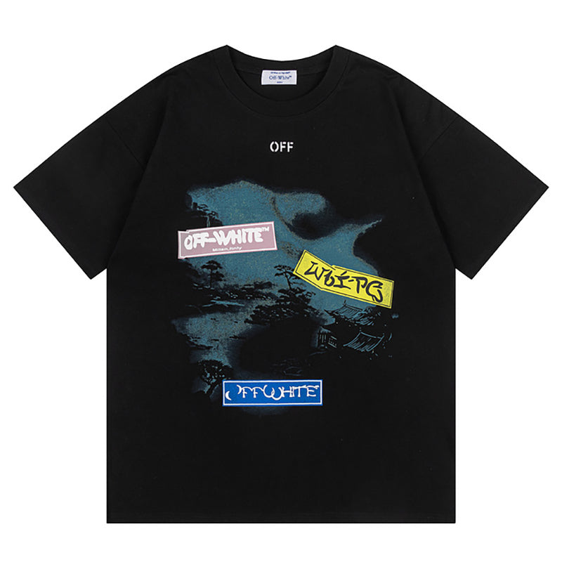 OFF WHITE Type Sticker black t-shirt