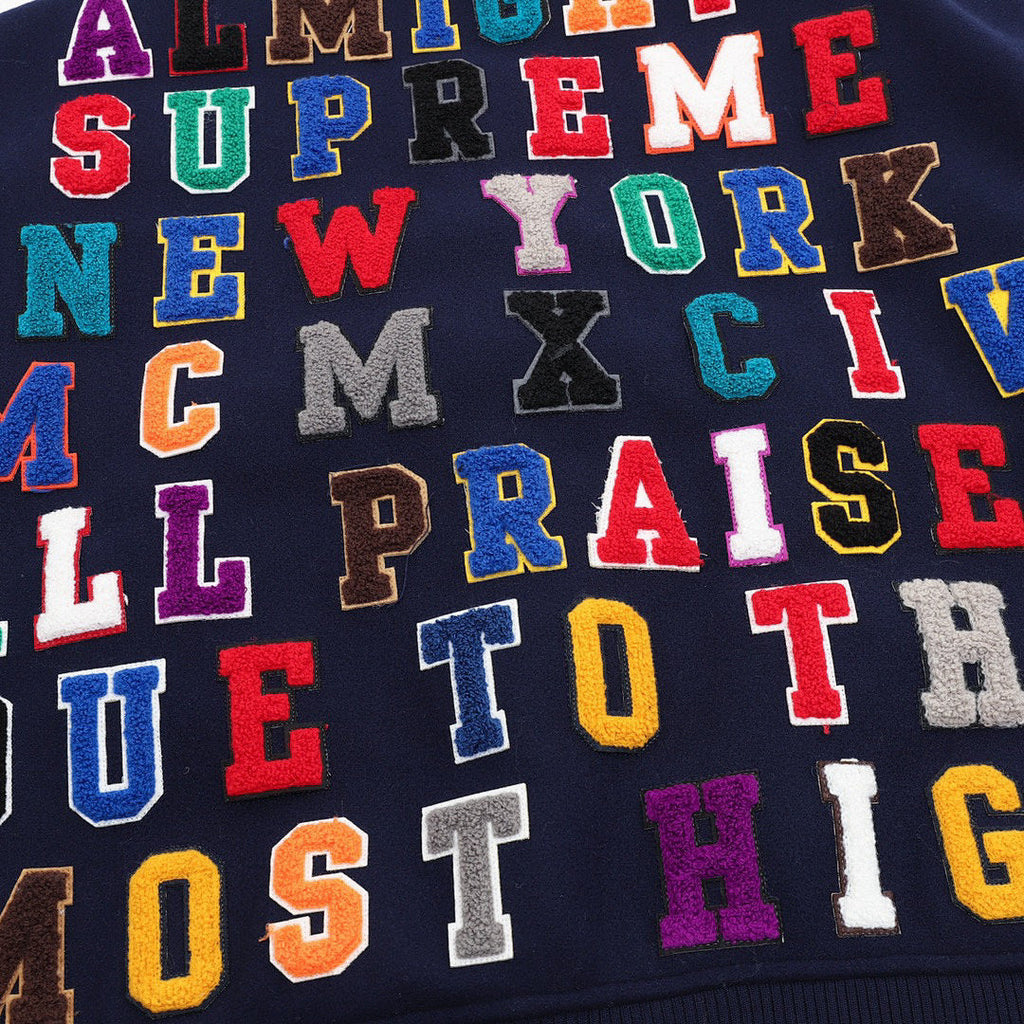Supreme SS25 week3 Praises Varsity Jacket
