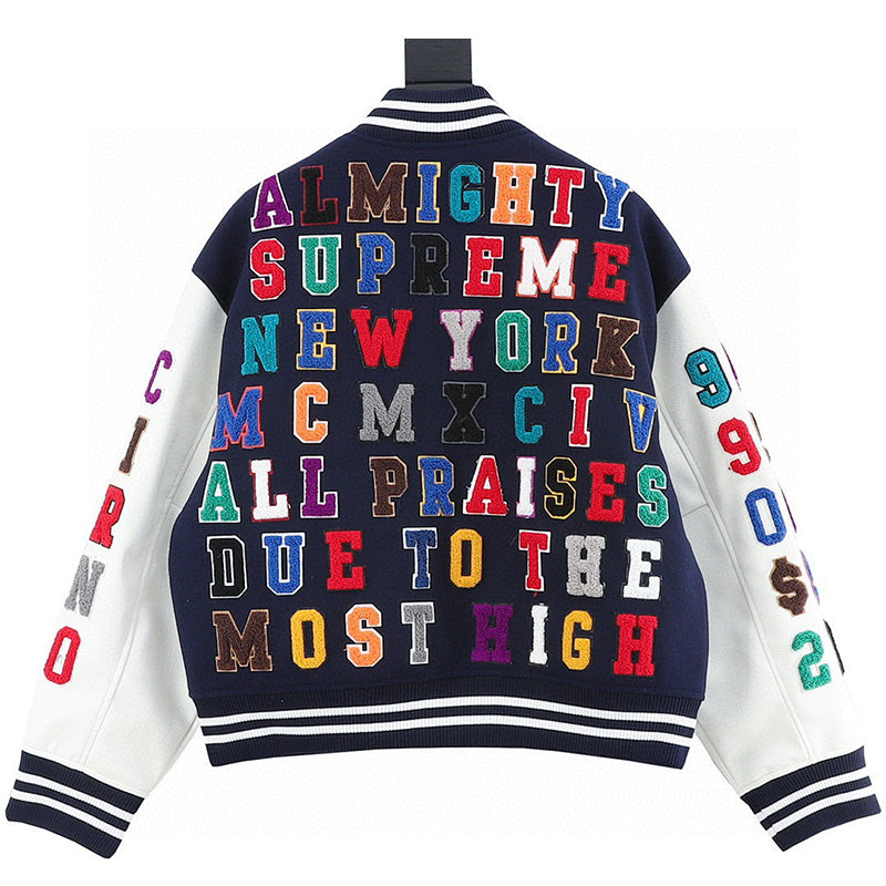 Supreme SS25 week3 Praises Varsity Jacket