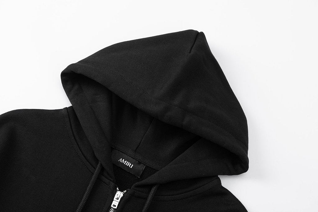 AMIRI Relaxed Zip Up Cotton Hoodies
