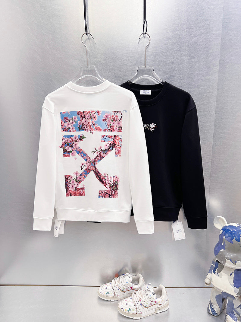OFF-WHITE Cherry Blossom Print Long-Sleeve T-Shirt