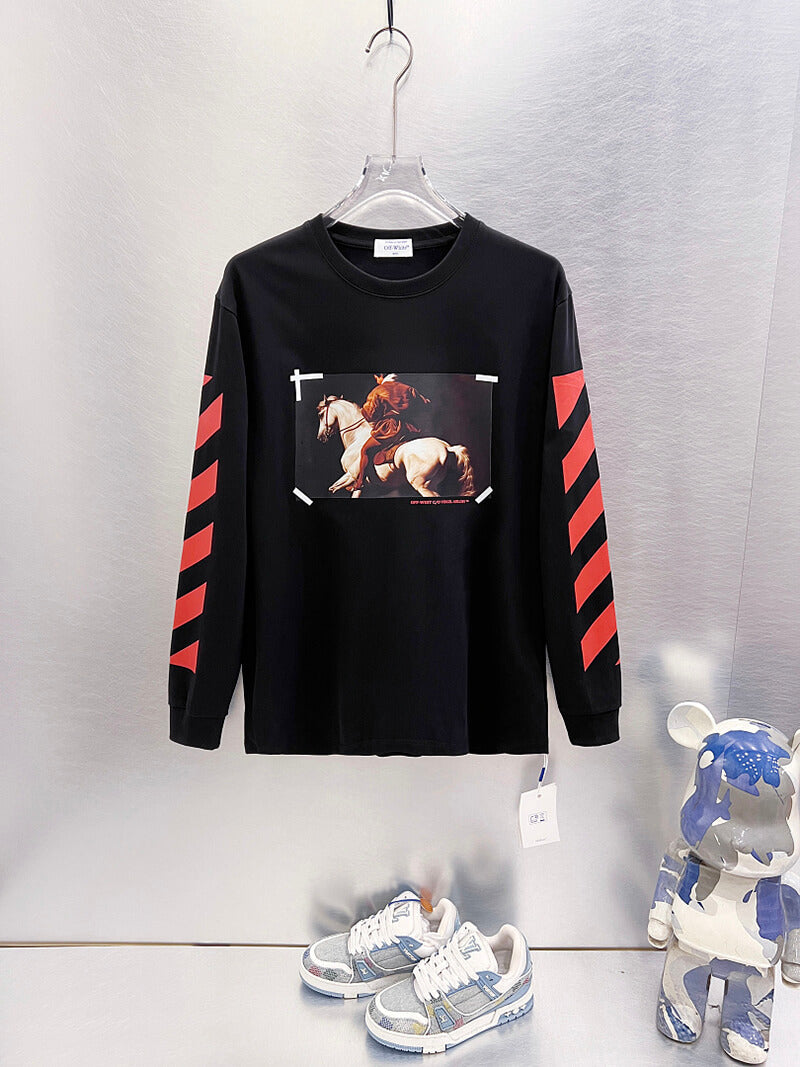 OFF-WHITE Artistic Print Long-Sleeve T-Shirt