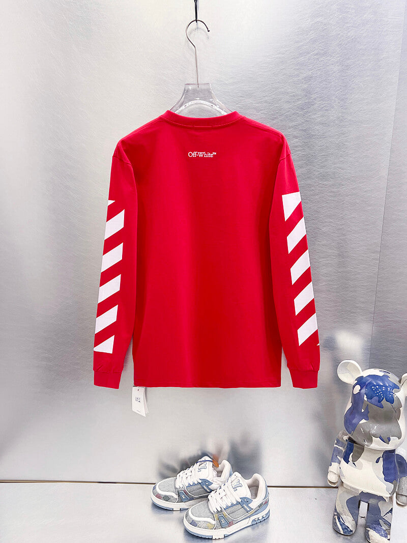 OFF-WHITE Artistic Print Long-Sleeve T-Shirt