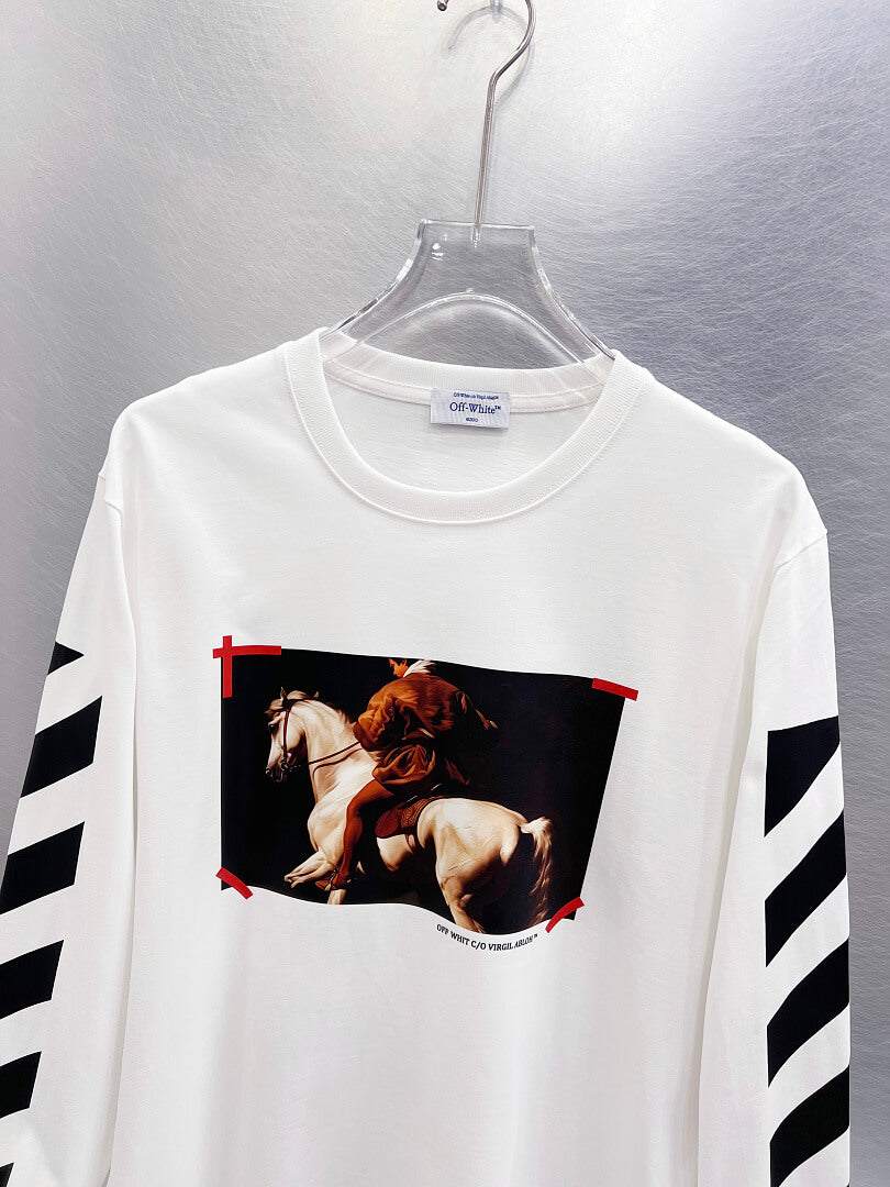 OFF-WHITE Artistic Print Long-Sleeve T-Shirt