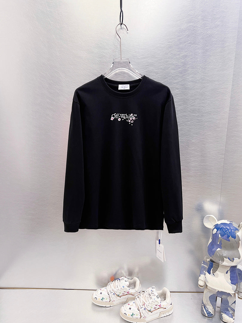 OFF-WHITE Cherry Blossom Print Long-Sleeve T-Shirt