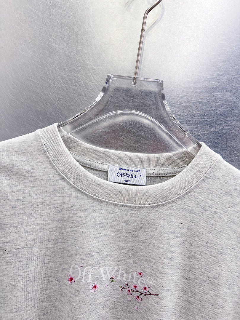 OFF-WHITE Cherry Blossom Print Long-Sleeve T-Shirt