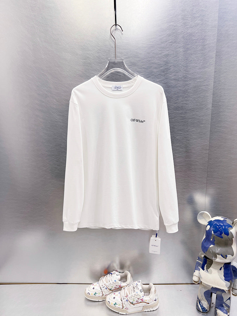 OFF-WHITE Logo Print Long-Sleeve T-Shirt