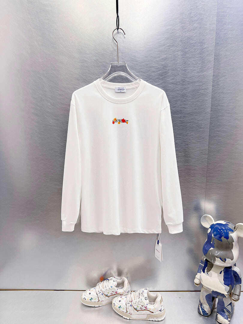 OFF-WHITE Logo Print Long-Sleeve T-Shirt