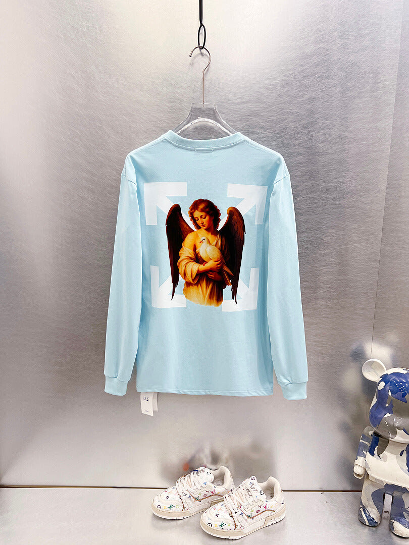 OFF-WHITE Logo Print Long-Sleeve T-Shirt