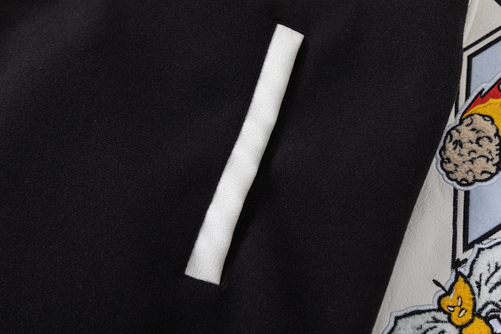 OFF WHITE Logic Patch varsity jacket