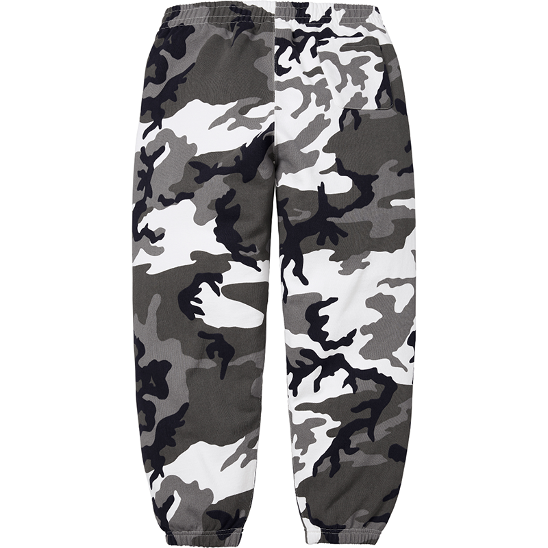 Supreme Satin Applique Sweatpant 'Woodland Camo'