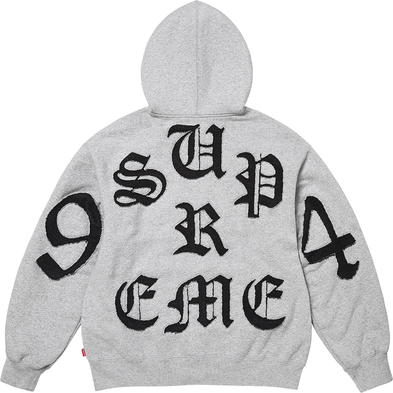 Supreme Cut Out Zip Up Hooded Sweatshirt