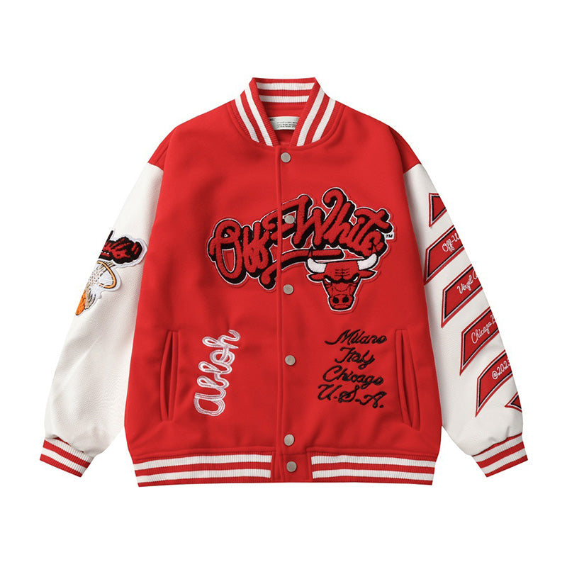 OFF WHITE x NBA team series baseball jacket