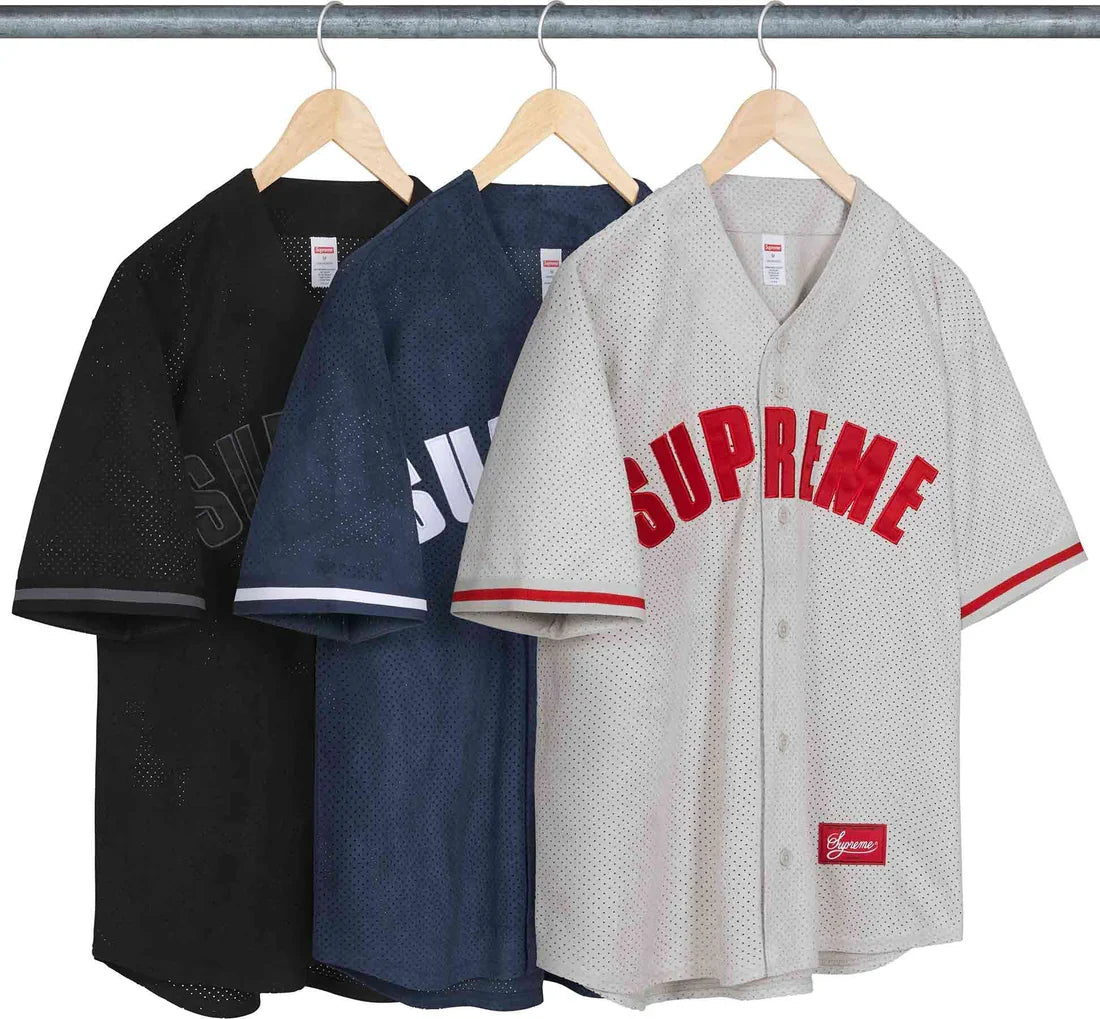 Supreme Ultrasuede Mesh Baseball Jersey